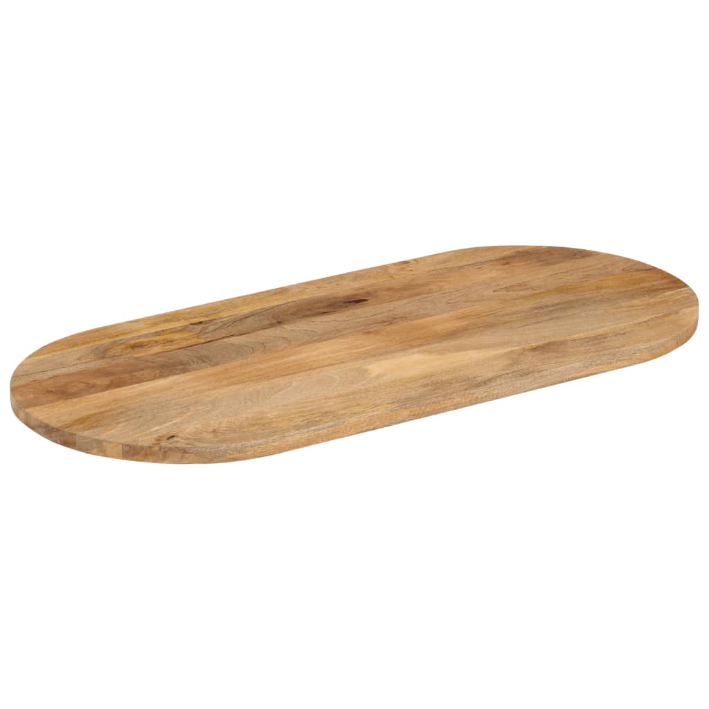 Table top 100x50x2.5 cm oval solid mango wood