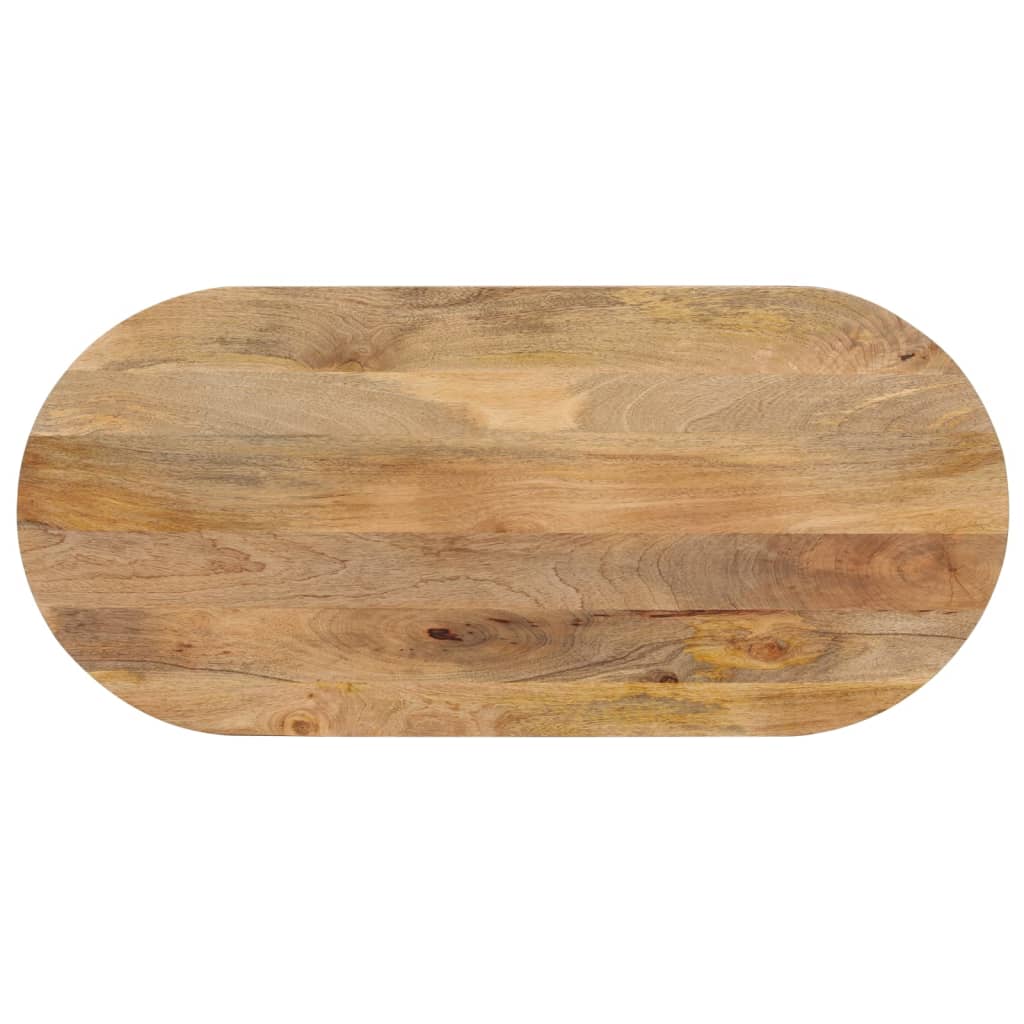 Table top 110x50x2.5 cm oval solid mango wood