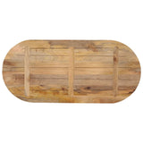 Table top 120x60x2.5 cm oval solid mango wood