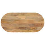 Table top 140x60x2.5 cm oval solid mango wood