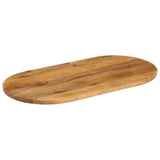 Table top 80x40x2.5 cm oval solid mango wood