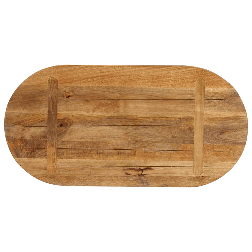 Table top 80x40x2.5 cm oval solid mango wood