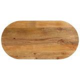 Table top 100x40x2.5 cm oval solid mango wood