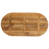 Table top 100x40x2.5 cm oval solid mango wood