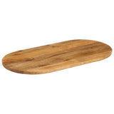 Table top 120x60x2.5 cm oval solid mango wood