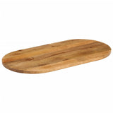 Table top 140x60x2.5 cm oval solid mango wood