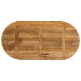 Table top 100x40x3.8 cm oval solid mango wood