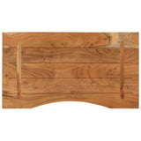 Desk top 80x50x2.5cm rectangular solid acacia wood