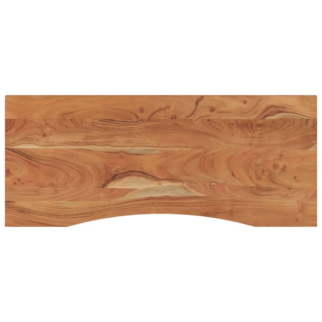 Desk top 120x50x2.5 cm rectangular solid acacia wood