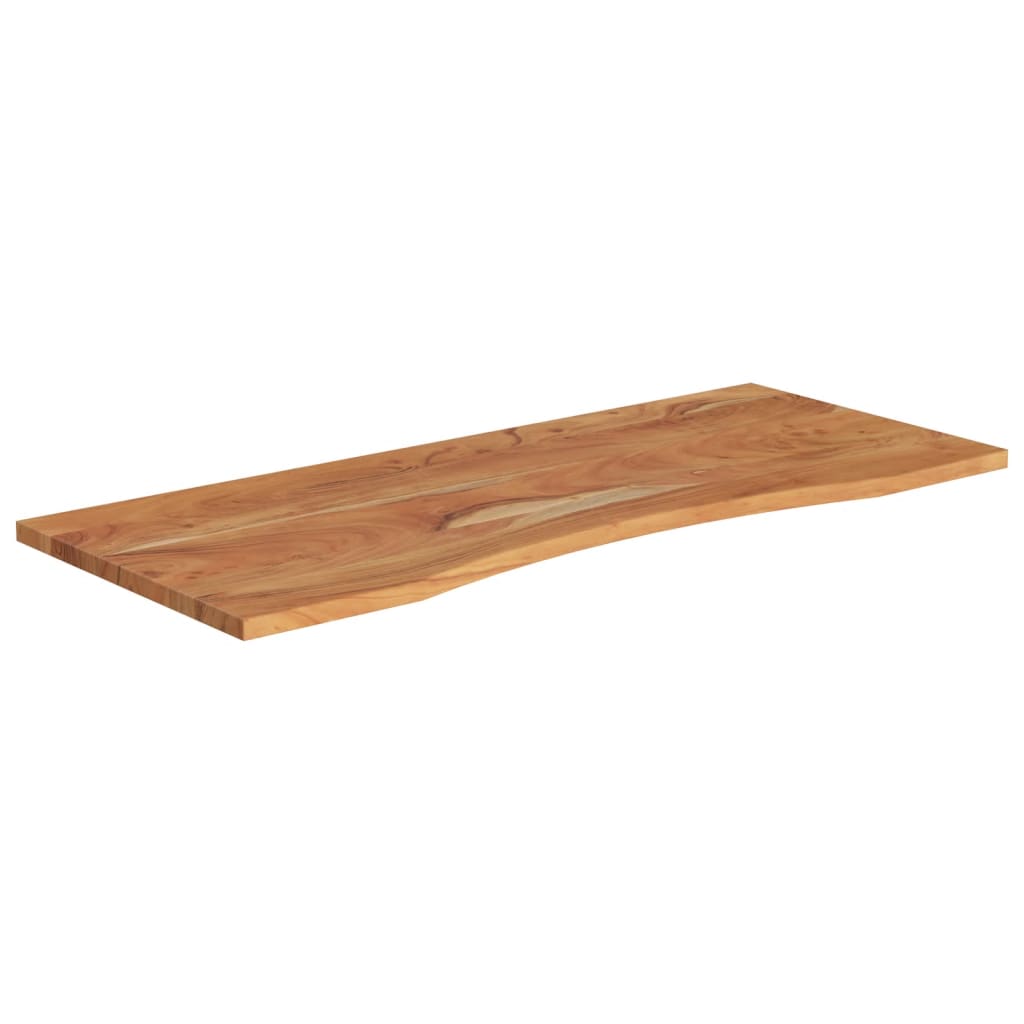 Desk top 120x50x2.5 cm rectangular solid acacia wood