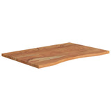 Desk top 90x60x2.5cm rectangular solid acacia wood