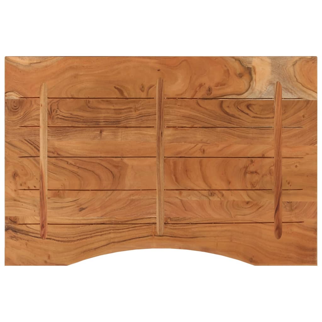 Desk top 100x60x2.5 cm rectangular solid acacia wood