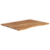 Desk top 100x80x2.5 cm rectangular solid acacia wood