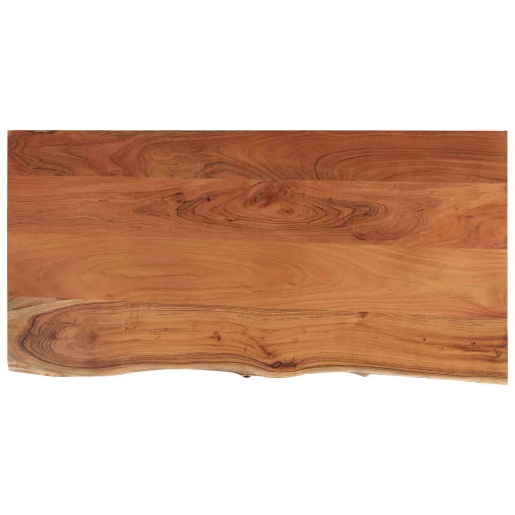 Table top 80x40x2.5 cm rectangular solid acacia wood