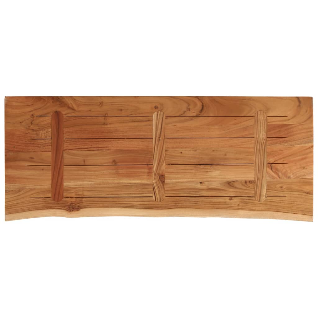 Table top 110x40x2.5 cm rectangular solid acacia wood