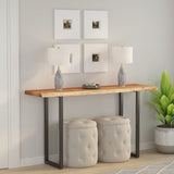 Table top 110x40x2.5 cm rectangular solid acacia wood