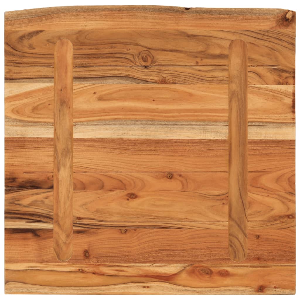 Comptoir de salle de bain 60x60x2,5 cm carré bois massif acacia