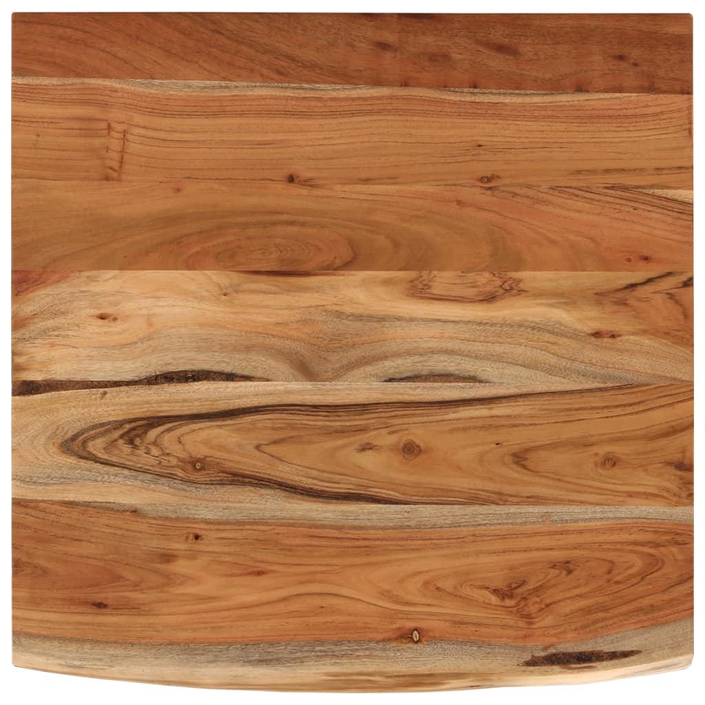 Dessus de bureau carré bois massif d'acacia bordure assortie