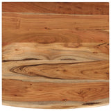 Dessus de bureau carré bois massif d'acacia bordure assortie