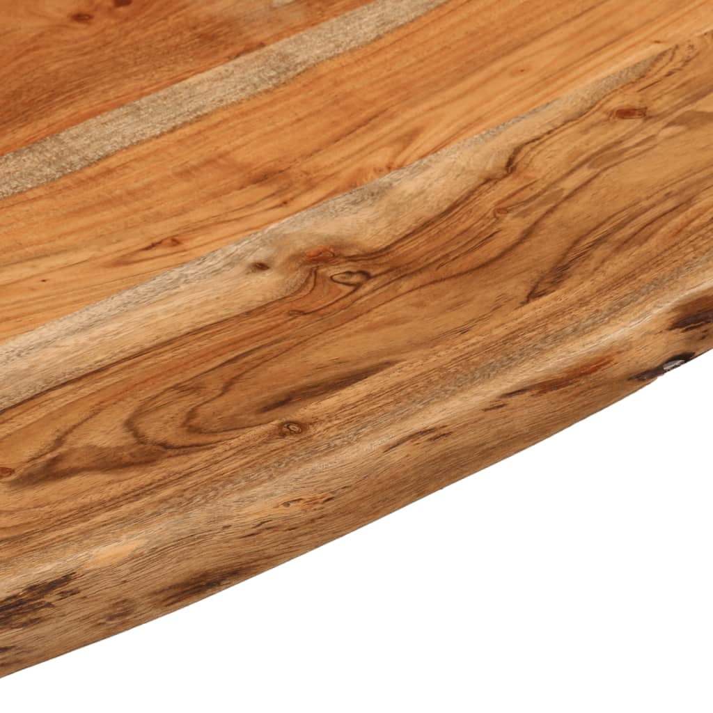 Dessus de bureau carré bois massif d'acacia bordure assortie