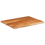 Table top 90x80x2.5 cm rectangular solid acacia wood