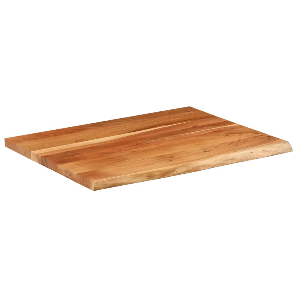 Table top 100x80x2.5 cm rectangular solid acacia wood