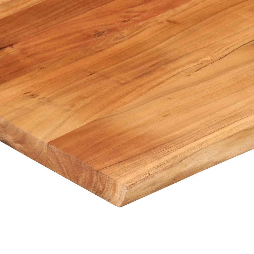 Table top 100x80x2.5 cm rectangular solid acacia wood