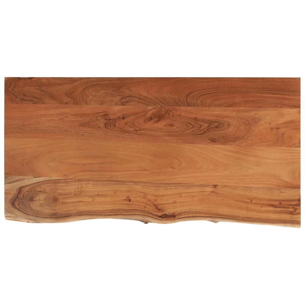 Table top 80x40x3.8 cm rectangular solid acacia wood