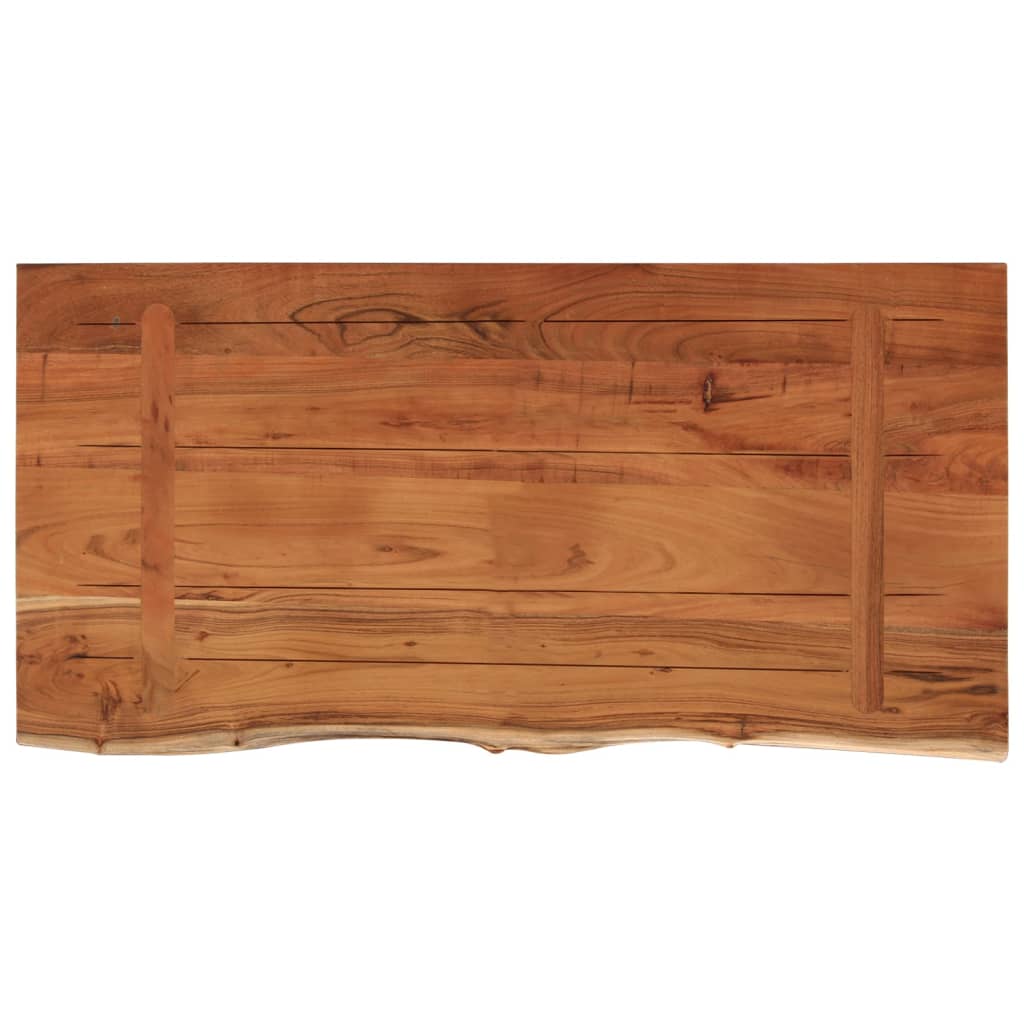 Table top 80x40x3.8 cm rectangular solid acacia wood