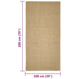 Tapis en sisal pour griffoir 100x200 cm