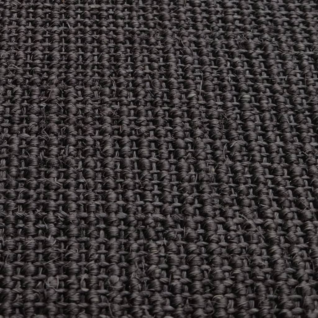 Tapis en sisal pour griffoir noir 66x350 cm