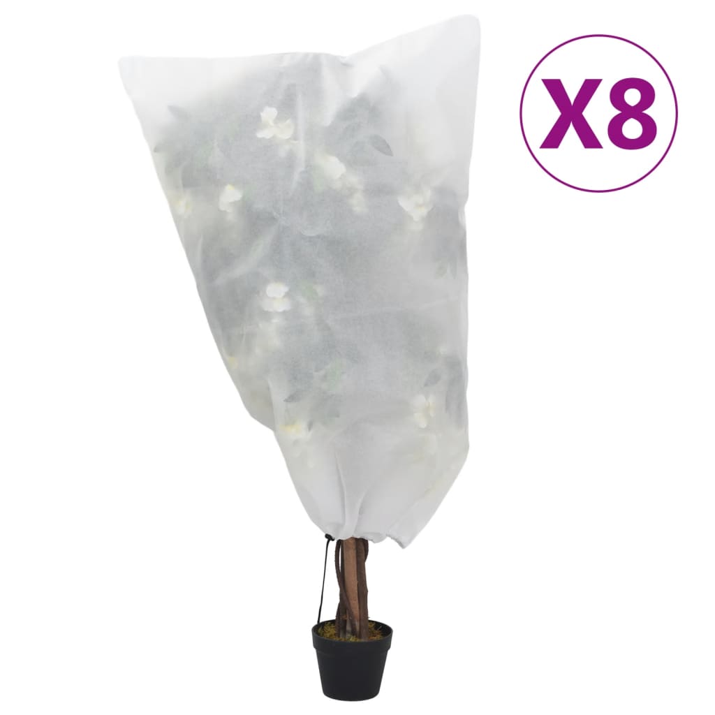 Housses de protection pour plantes avec cordon de serrage 8 pcs