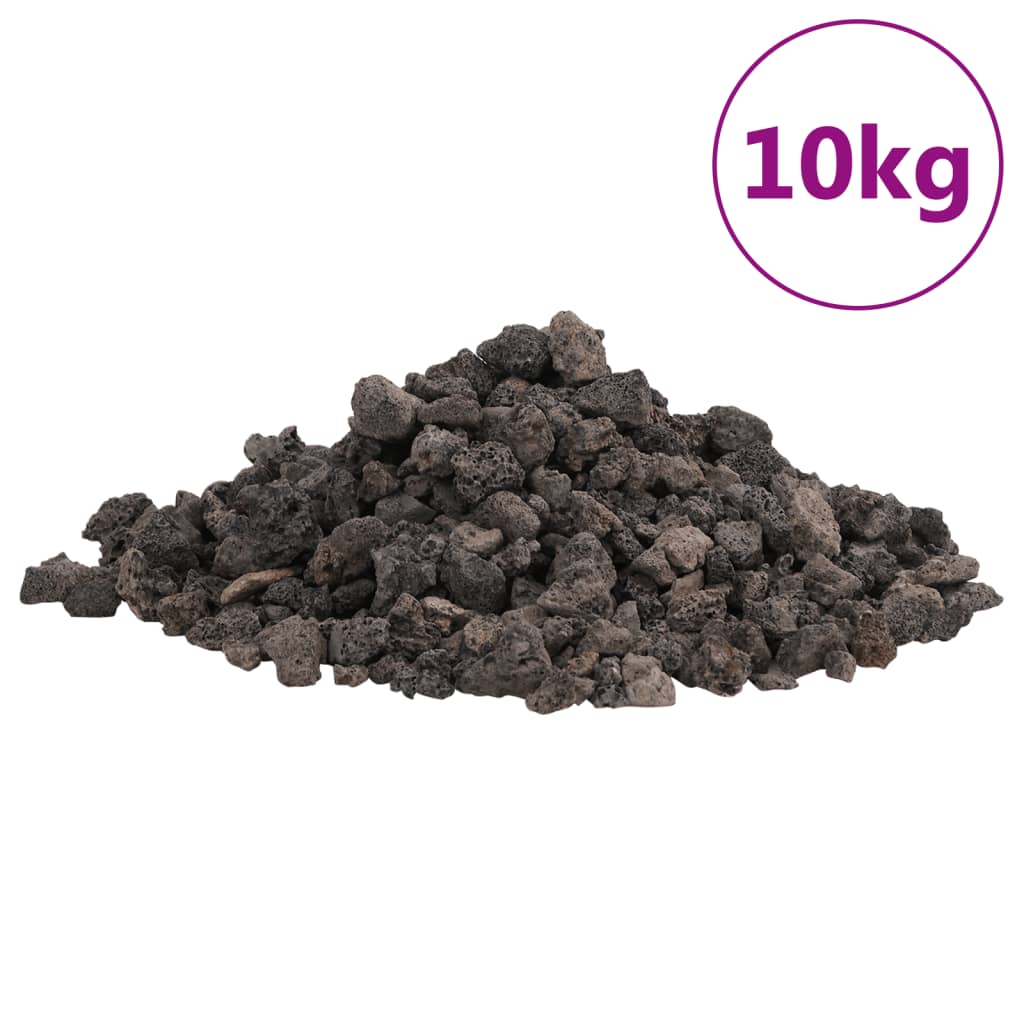 Vulkangestein 10 kg schwarz 1-2 cm