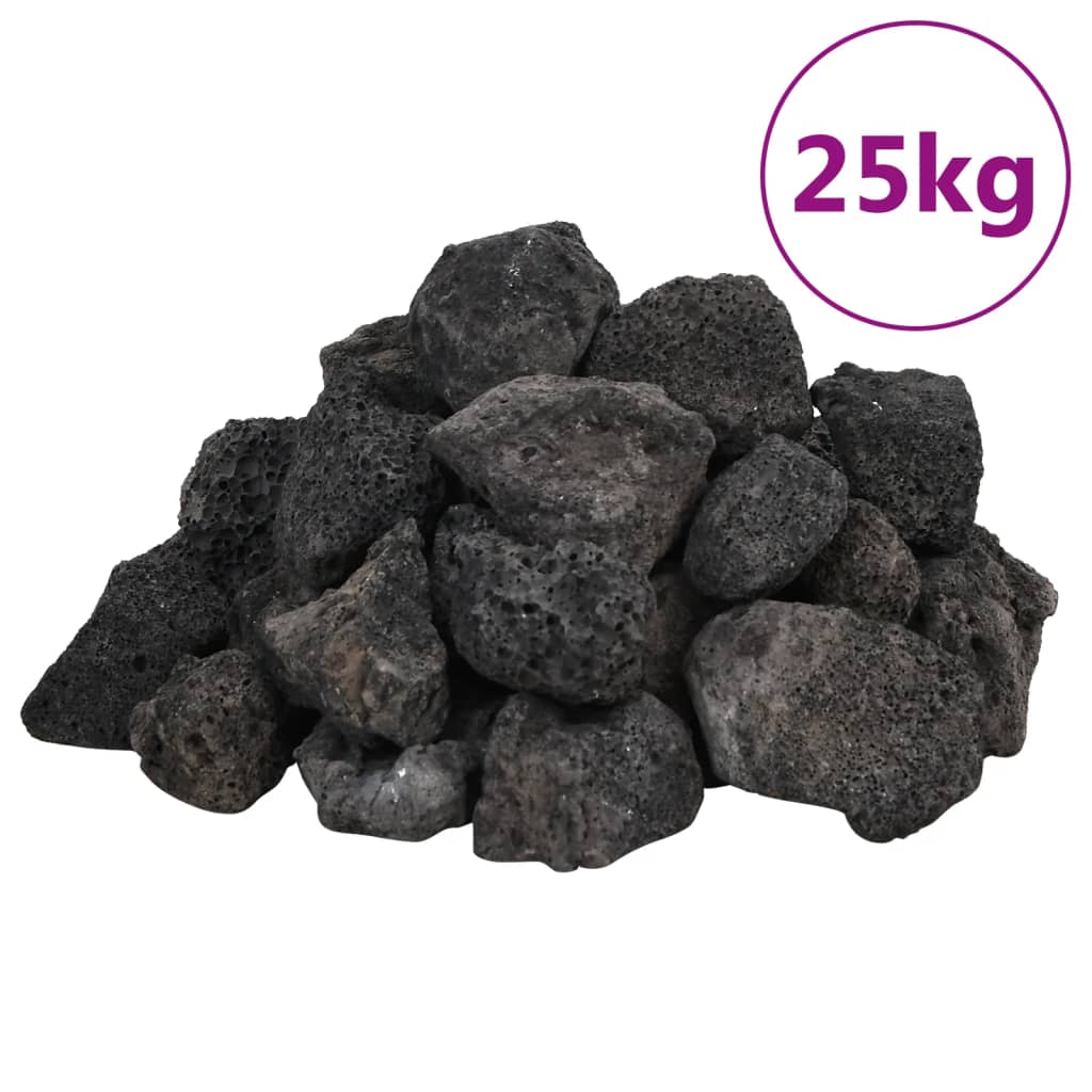 Vulkangestein 25 kg schwarz 3-5 cm