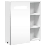 Armoire de salle de bain à miroir avec LED blanc 45x13x52 cm