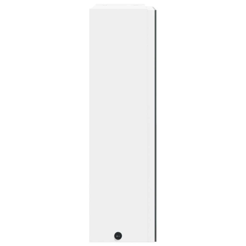 Armoire de salle de bain à miroir avec LED blanc 45x13x52 cm