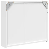 Armoire de salle de bain à miroir avec LED blanc 60x13x52 cm