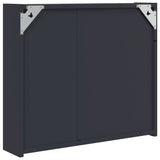 Armoire de salle de bain à miroir avec LED gris 60x13x52 cm