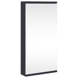 Armoire de bain à miroir d'angle gris 30x24x60 cm