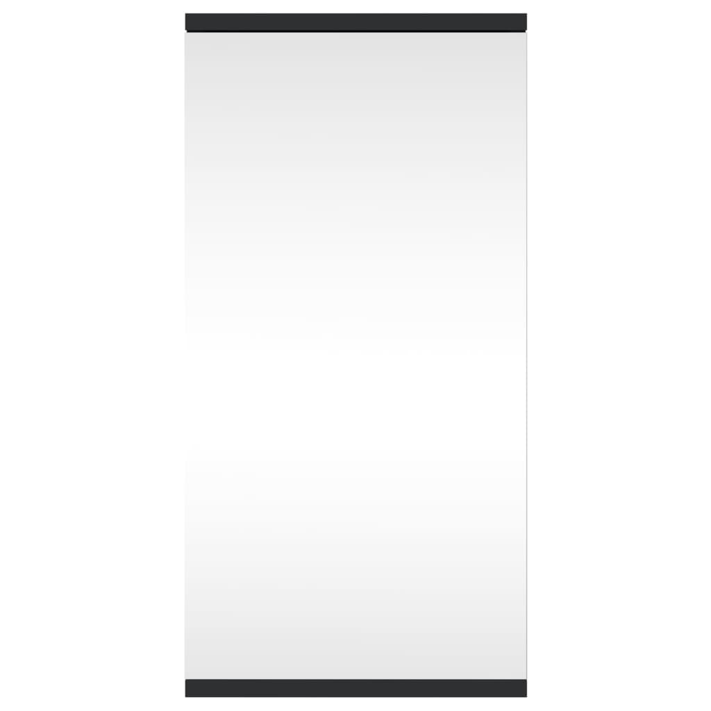 Black corner mirrored bathroom cabinet 30x24x60 cm