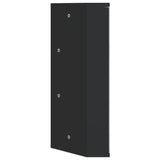 Black corner mirrored bathroom cabinet 30x24x60 cm