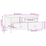 Table basse 80x54x40 cm bois de manguier massif