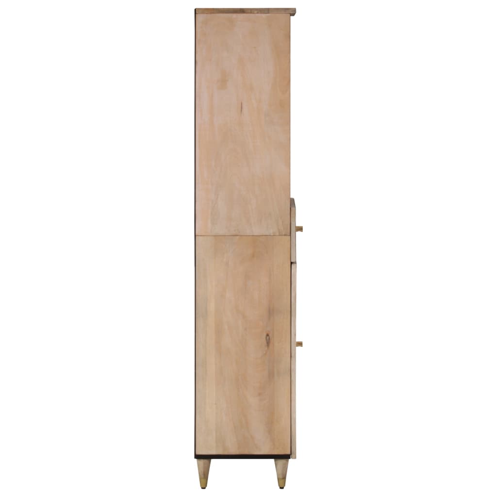 Armoire de salle de bain 38x33x160 cm bois massif de manguier