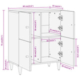 Beistellschrank 60x33x75 cm aus massivem Mangoholz