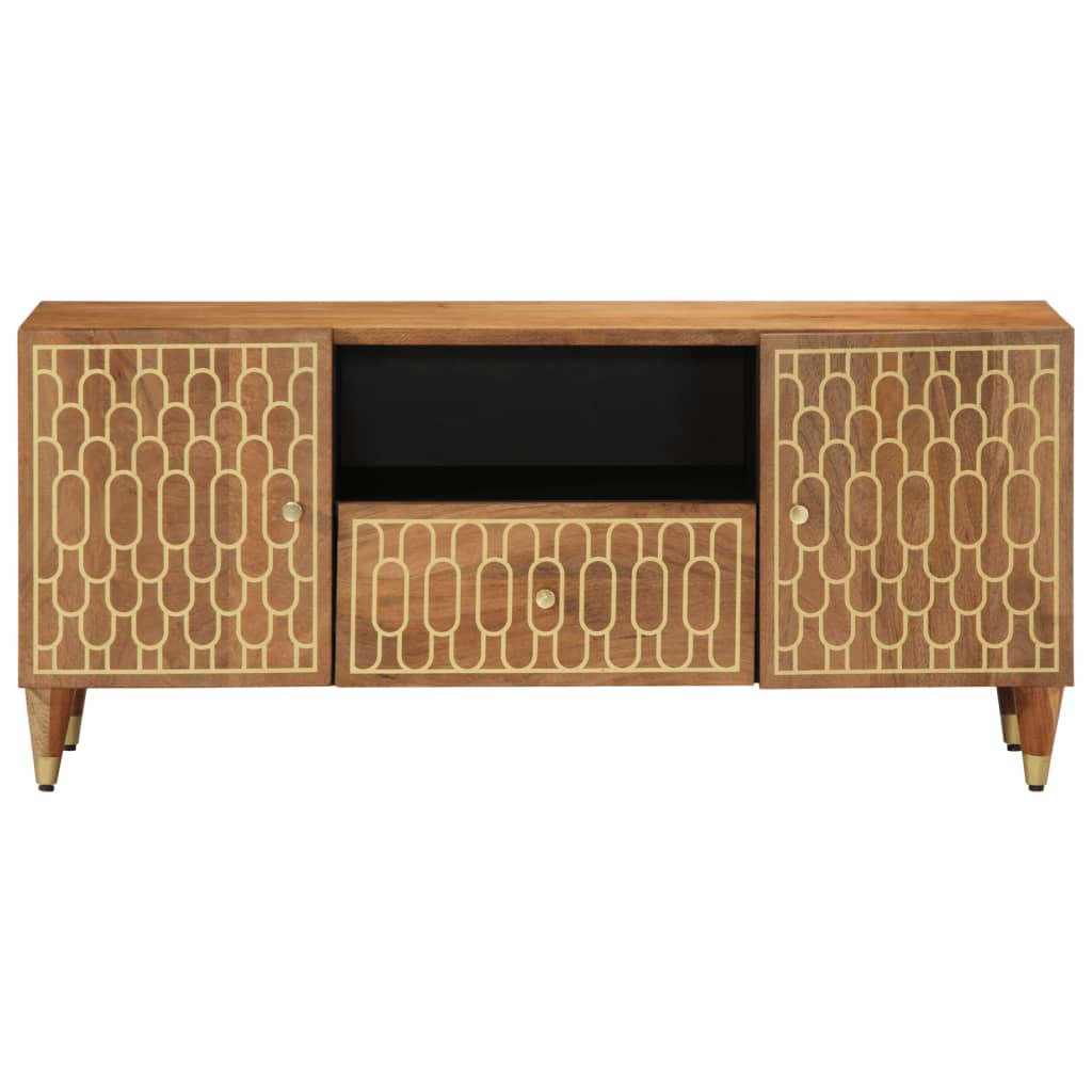 Meuble TV 105x33x46 cm Bois massif de manguier