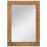 Bath mirror 50x70x2.5 cm solid mango wood and glass