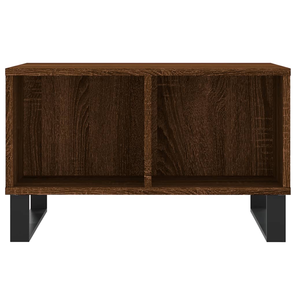 Coffee table Brown oak 60x50x36.5 cm Engineered wood