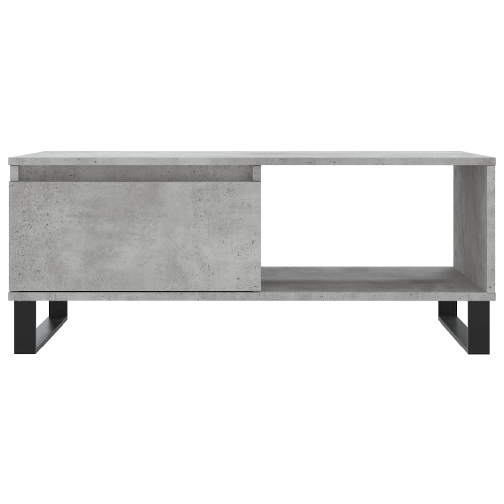 Table basse Gris béton 90x50x36,5 cm Bois d'ingénierie