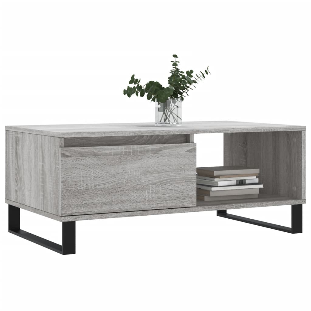 Sonoma coffee table gray 90x50x36.5 cm Engineered wood