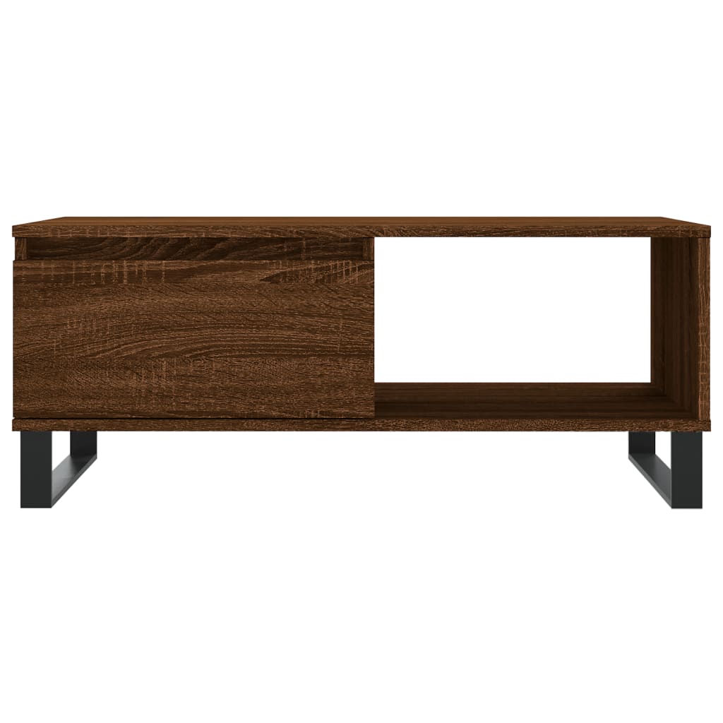 Table basse Chêne marron 90x50x36,5 cm Bois d'ingénierie